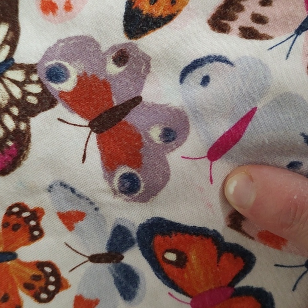 Little Sleepies Butterfly Print Kids Set- Purple and Orange - Picture 4 of 8
